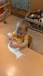 Crafts time at day care.